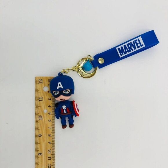 Brand New Captain Marvel‎ Keychain 3D Mini Doll Figurine Key Ring - Picture 5 of 5
